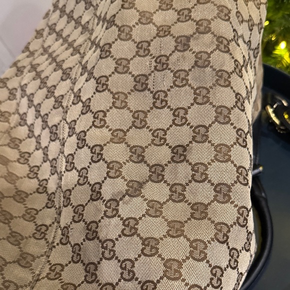 Gucci Tan and Black GG Large Tote Bag - Picture 6 of 13